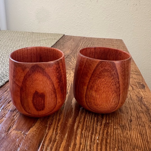 Set of 2 Articture Margaux Wooden Cups - Picture 3 of 9